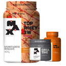 Kit: Top Whey 900g Mais Sabor + Creatina 100g + Fire Black 60 caps